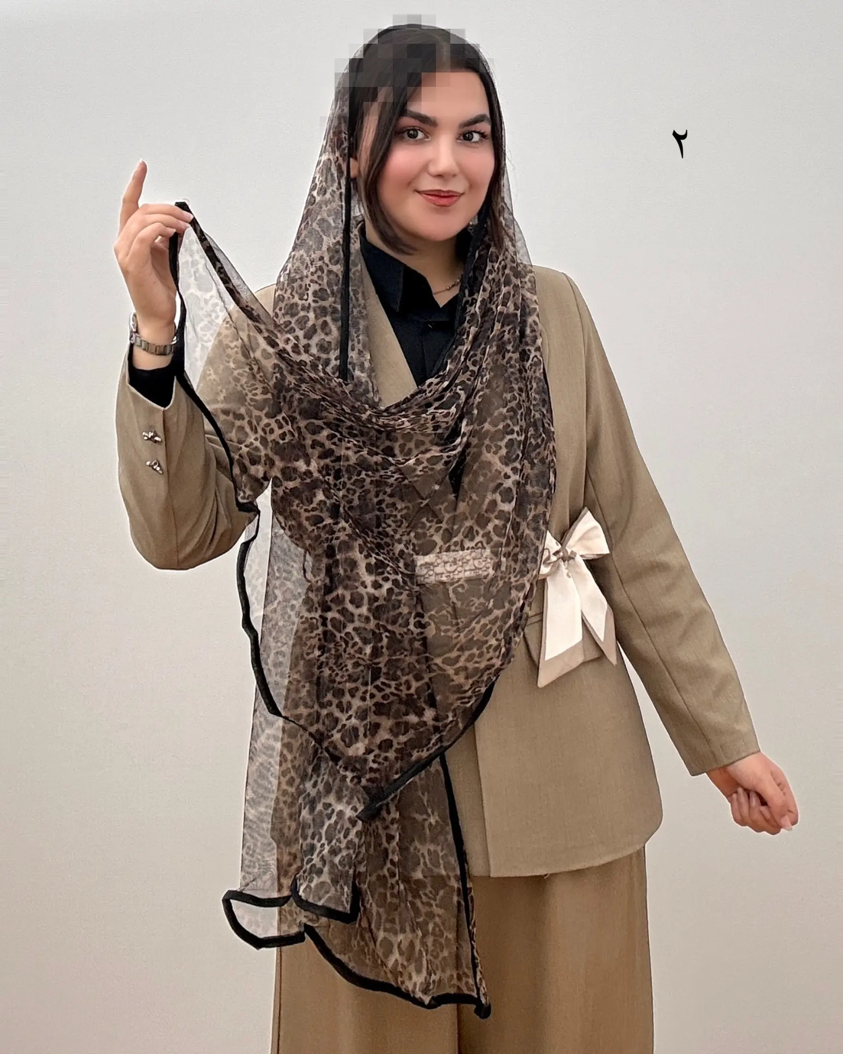 شال توری مجلسی مدل پلنگی